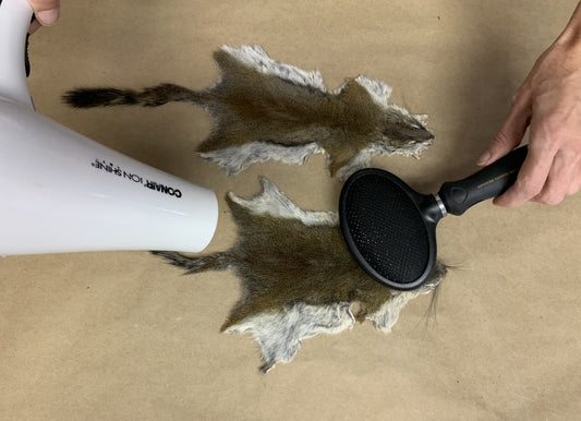 fluffing squirrel skin