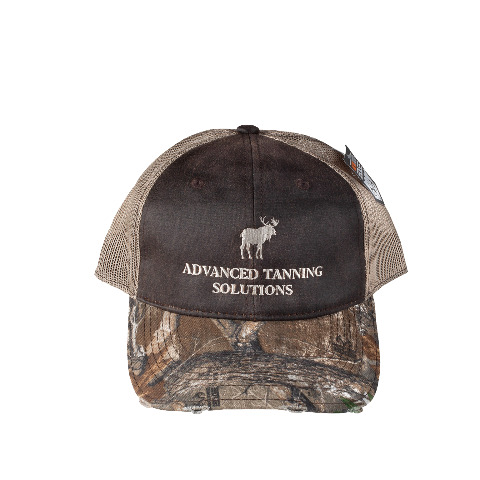 Advanced Tanning Solutions Vintage Realtree Edge™ Camo Brim Hat Front View